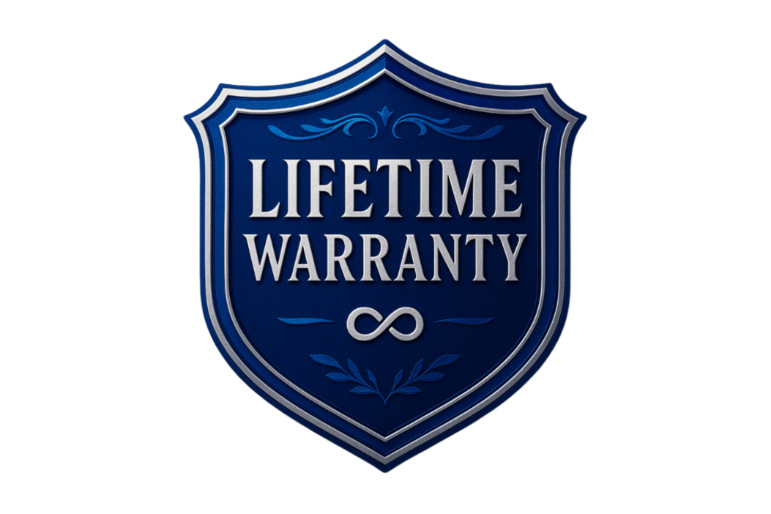 Blue Lifetime warranty Shielf